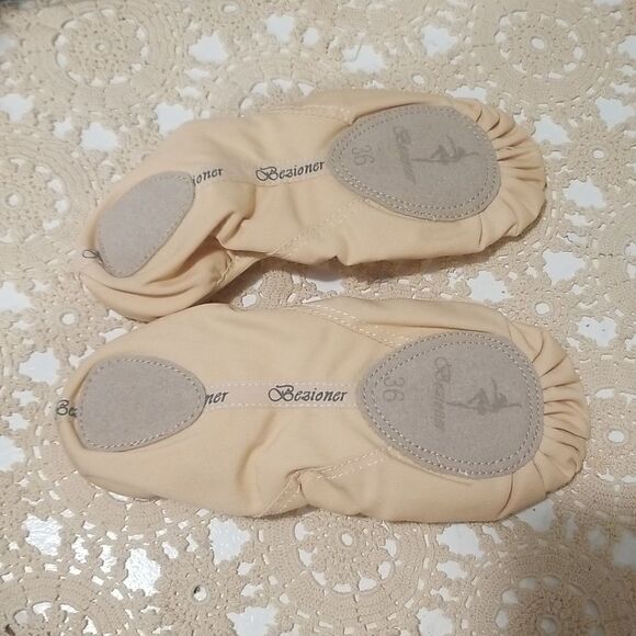 Bezioner Girls Canvas Ballet Shoes Slipper for Kids Women,Yog - Picture 6 of 10